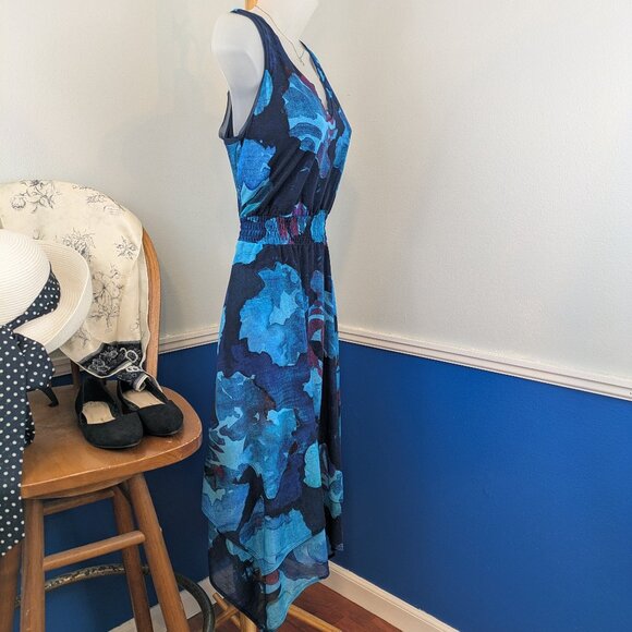 Simply Vera Vera Wang Shades of Blue Handkerchief Hem Dress - Picture 5 of 13